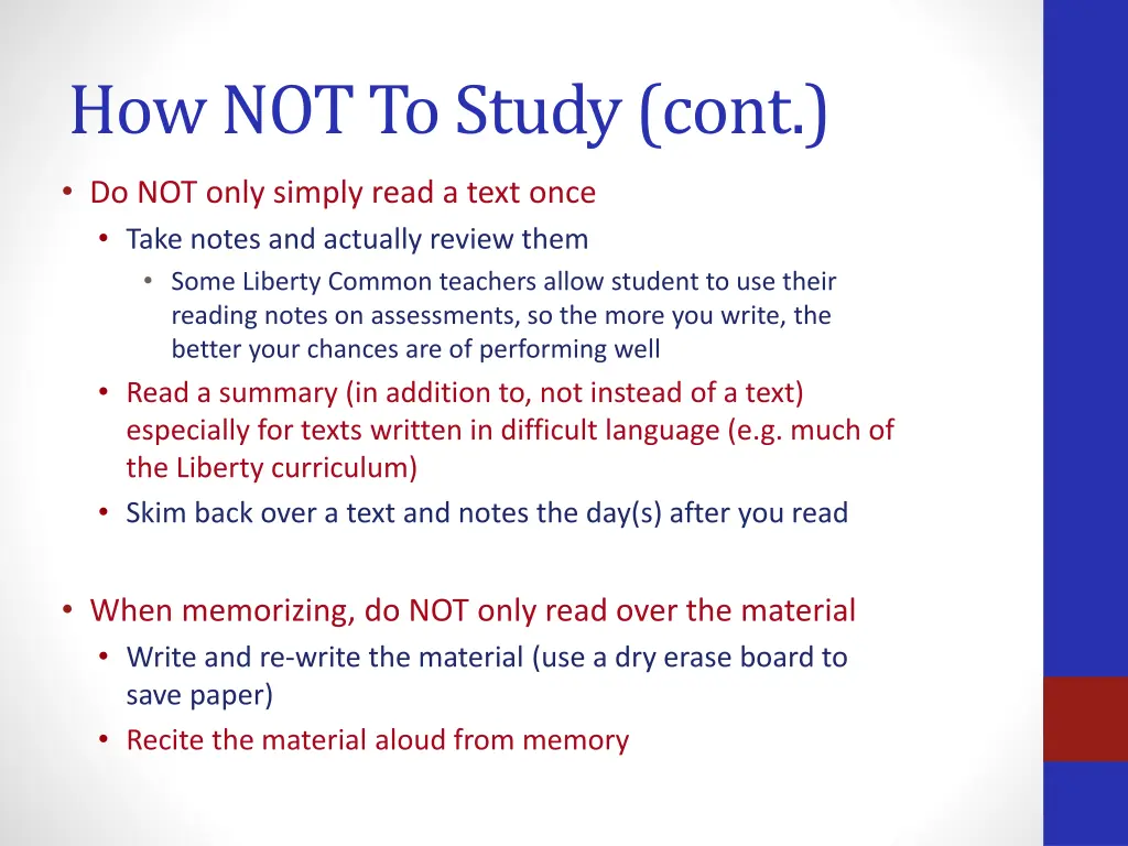 how not to study cont