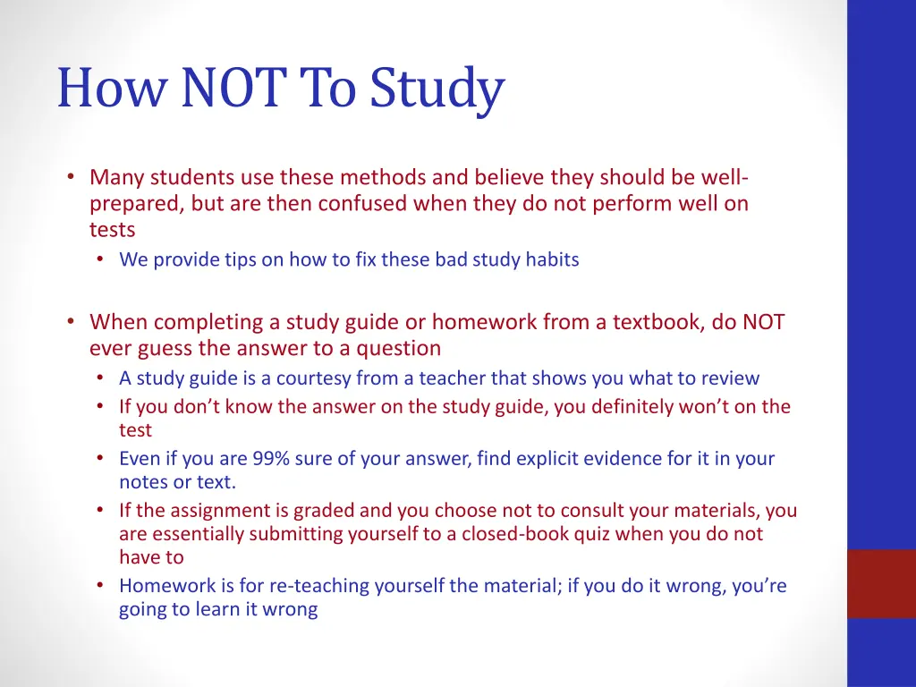 how not to study