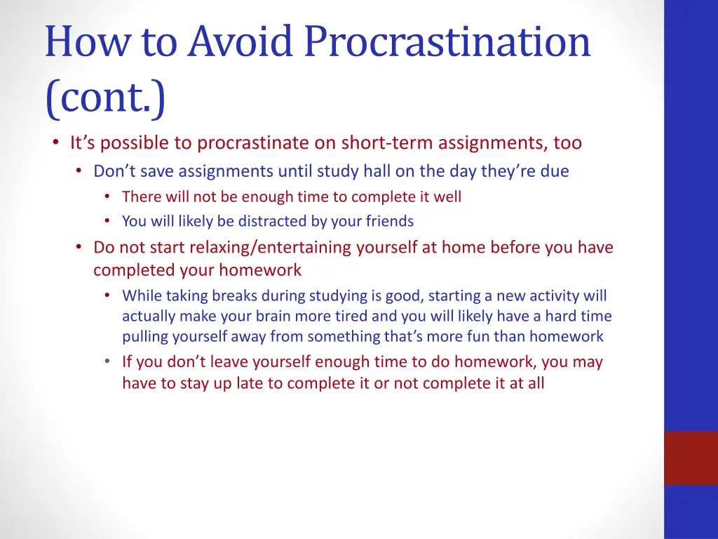 how to avoid procrastination cont it s possible