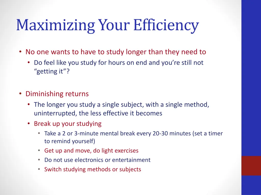 maximizing your efficiency