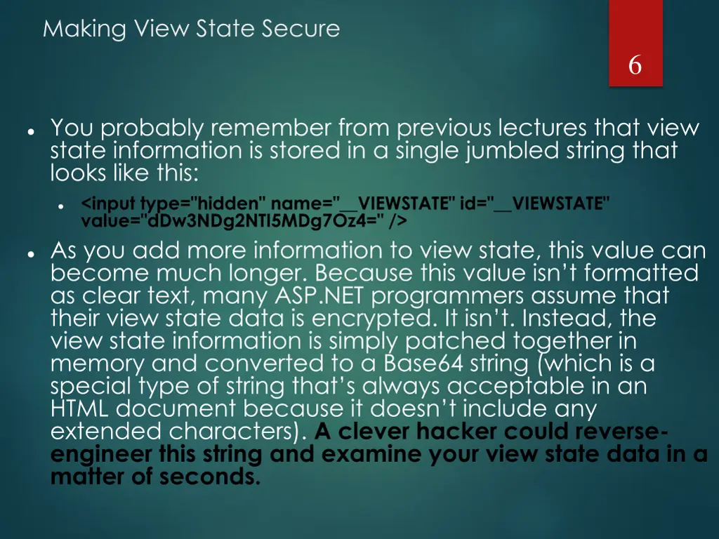 making view state secure