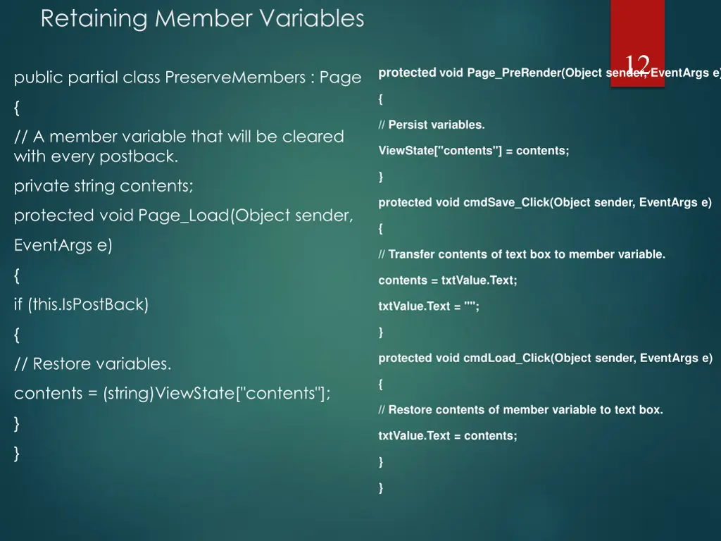 retaining member variables 1