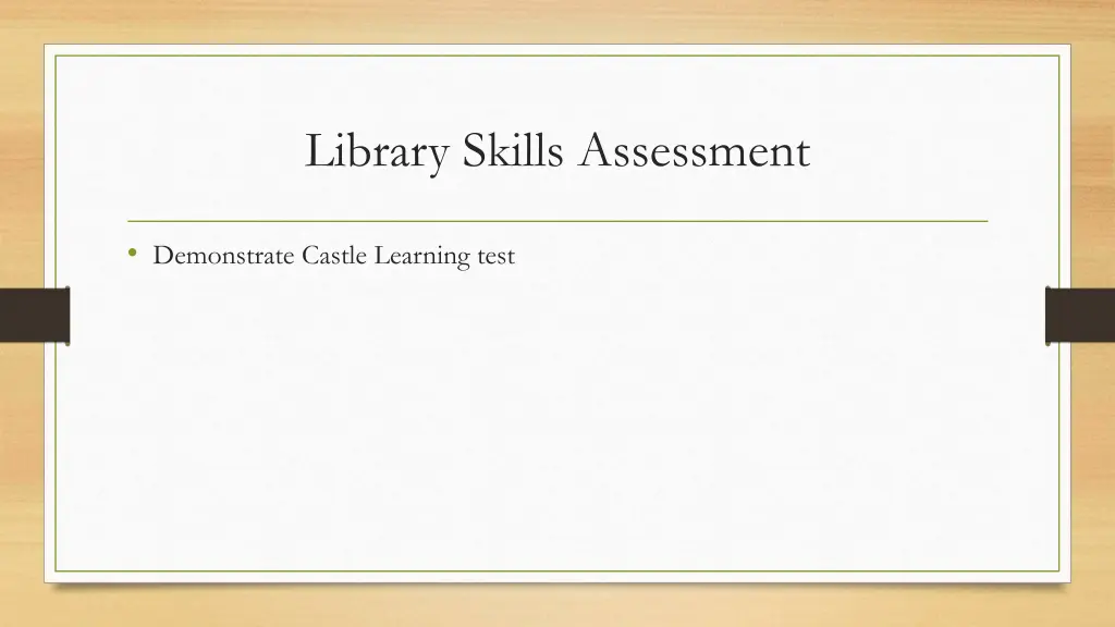 library skills assessment