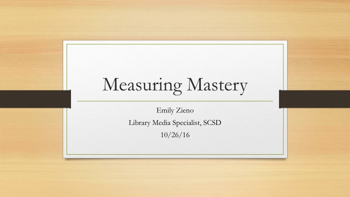 measuring mastery