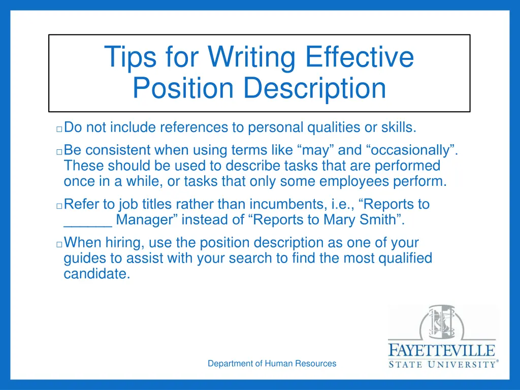 tips for writing effective position description 1