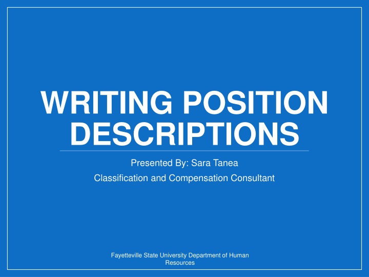 writing position descriptions