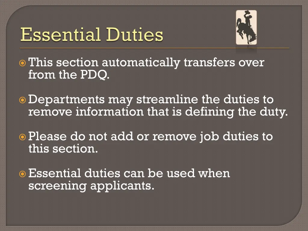 this section automatically transfers over from