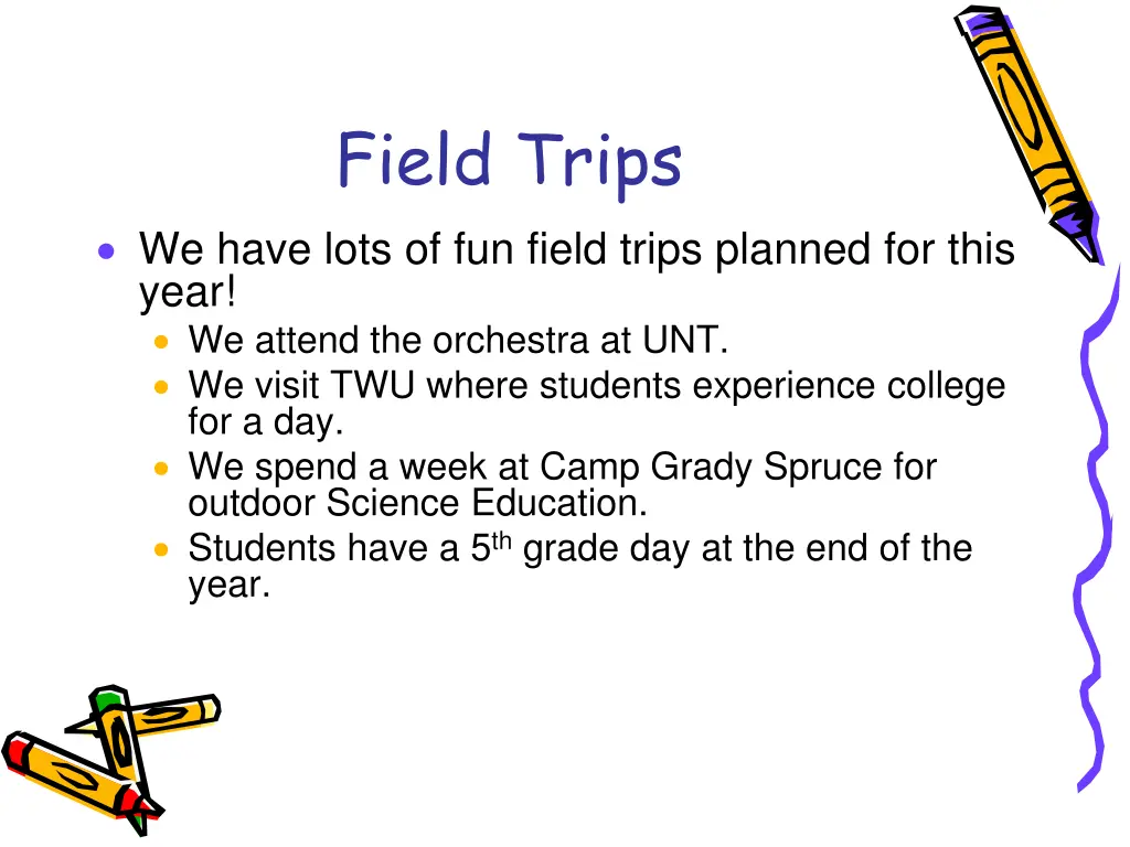 field trips