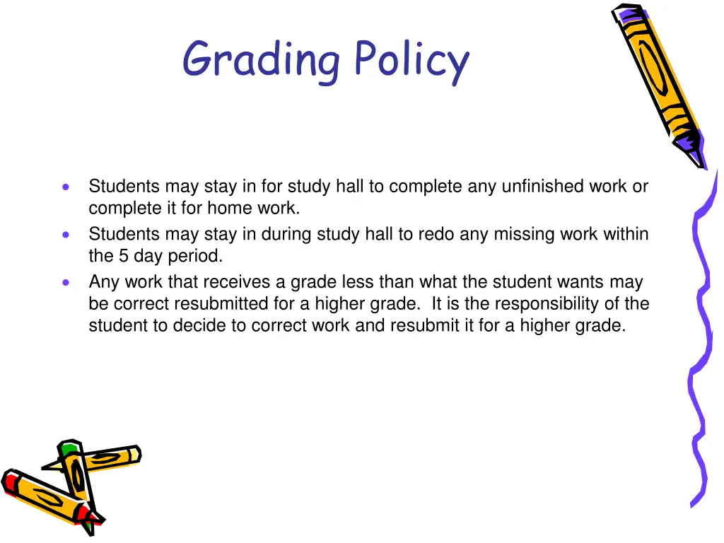 grading policy