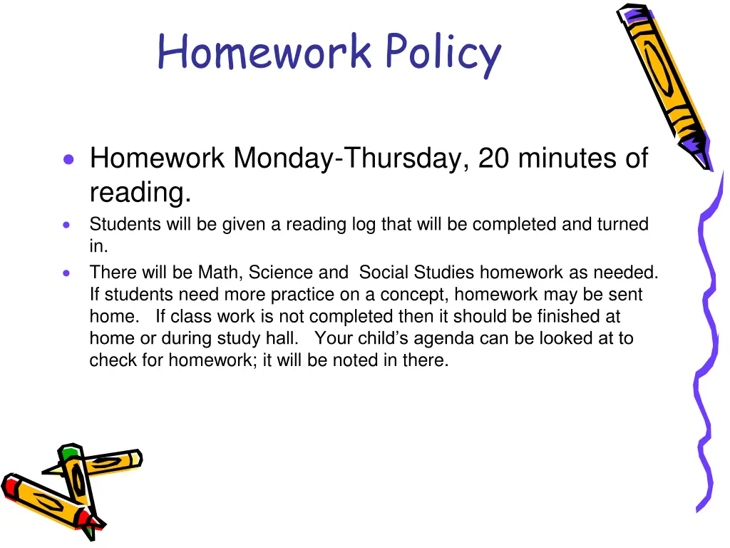 homework policy