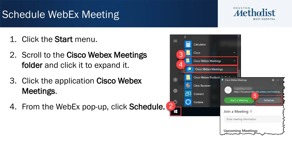 schedule webex meeting