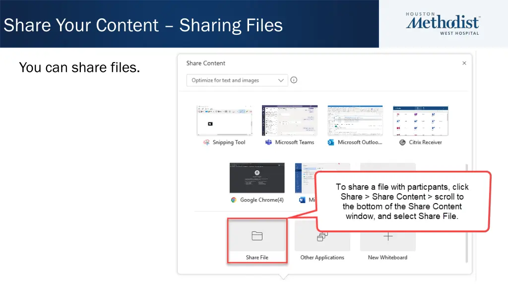 share your content sharing files