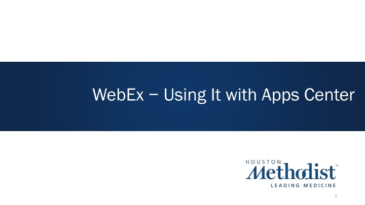 webex using it with apps center