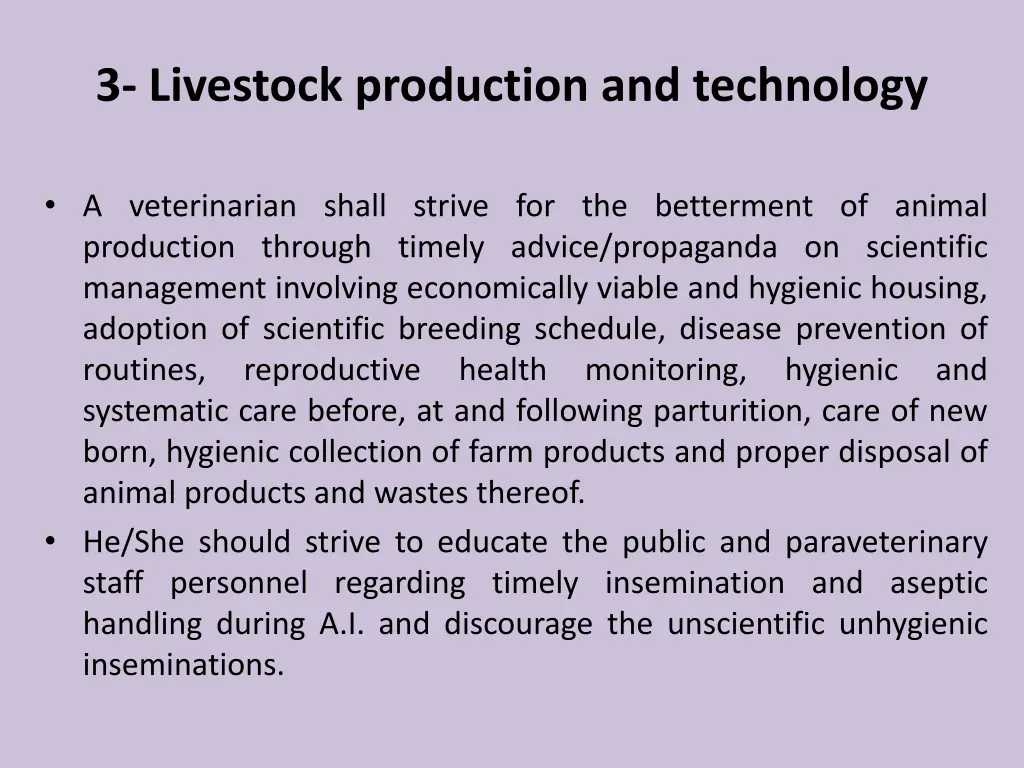 3 livestock production and technology