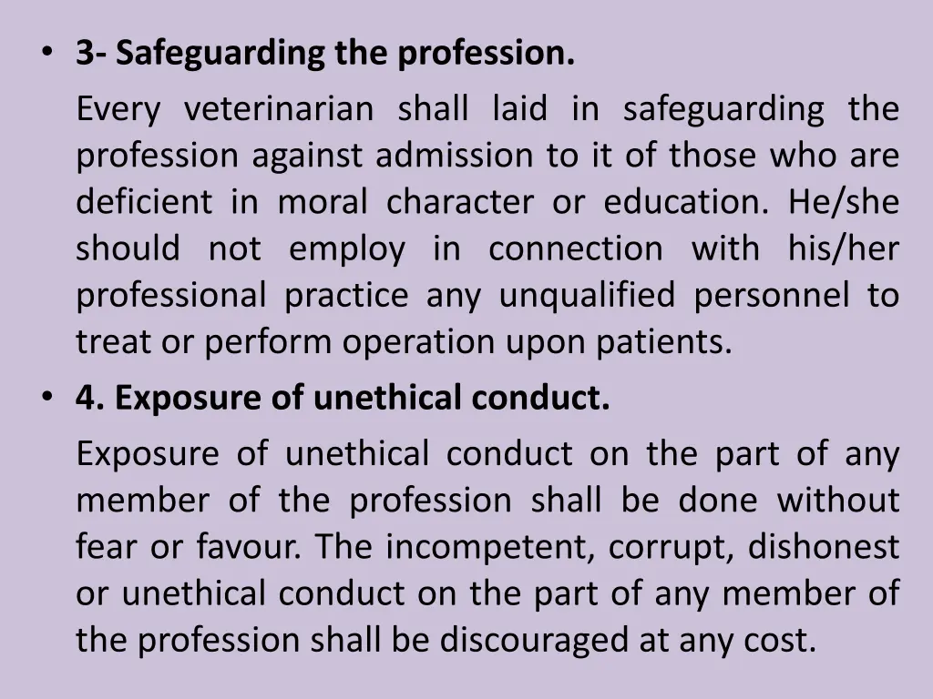 3 safeguarding the profession every veterinarian