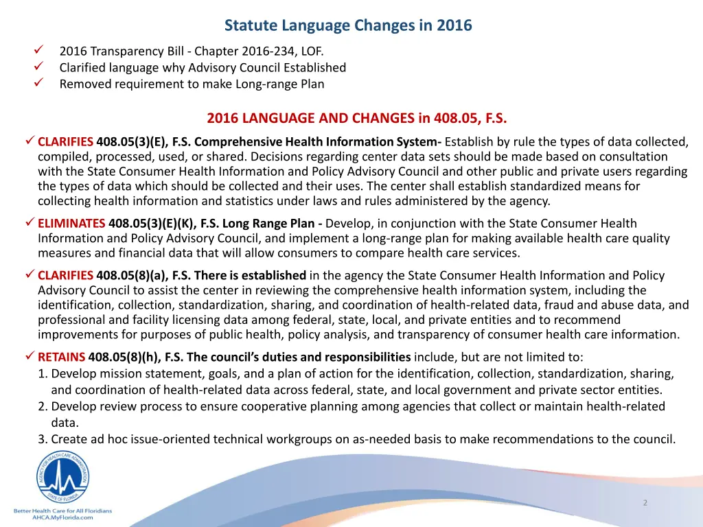 statute language changes in 2016