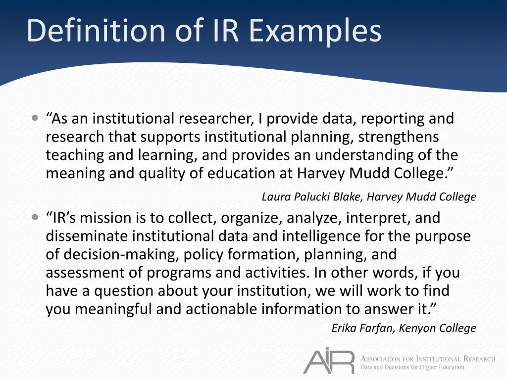 definition of ir examples