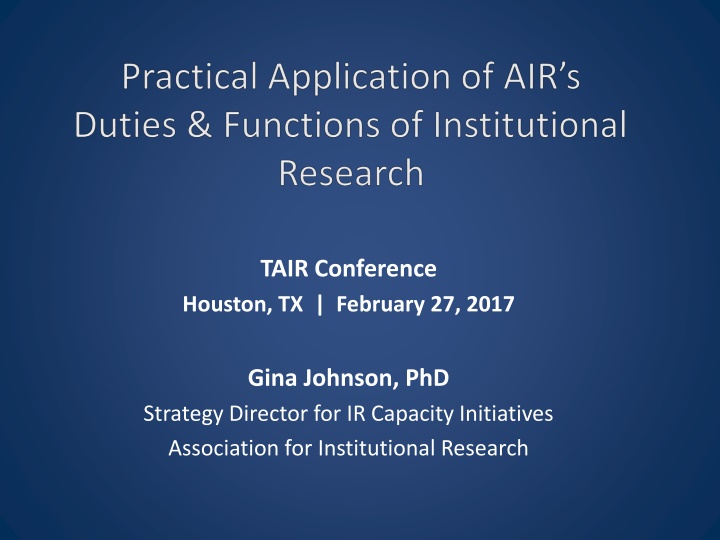 tair conference houston tx february 27 2017