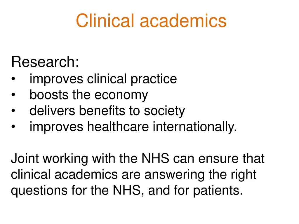 clinical academics 1