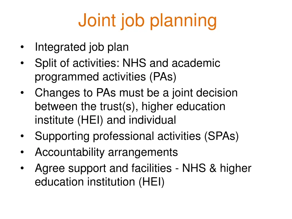 joint job planning