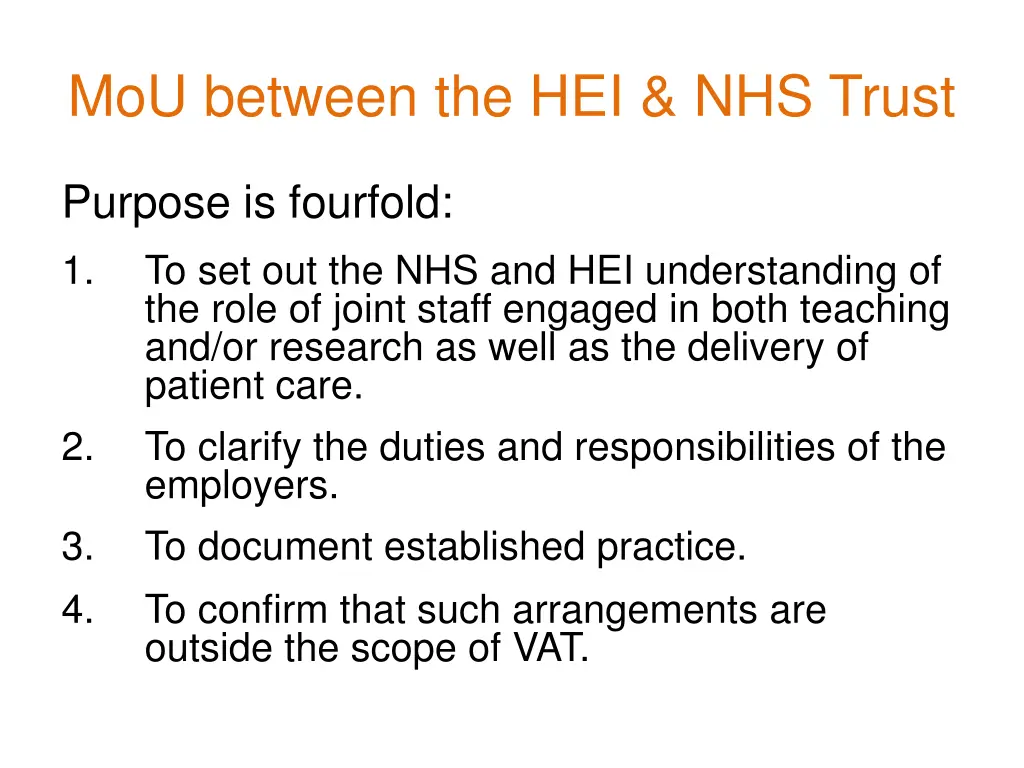 mou between the hei nhs trust