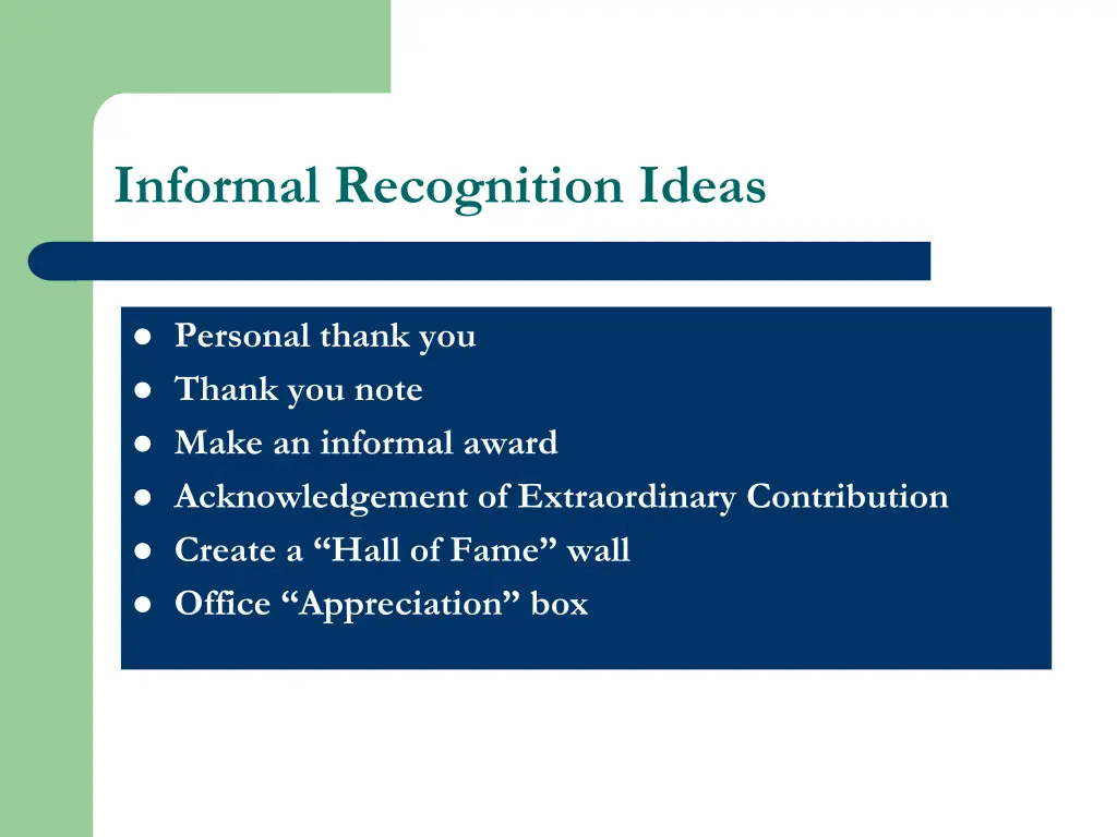 informal recognition ideas