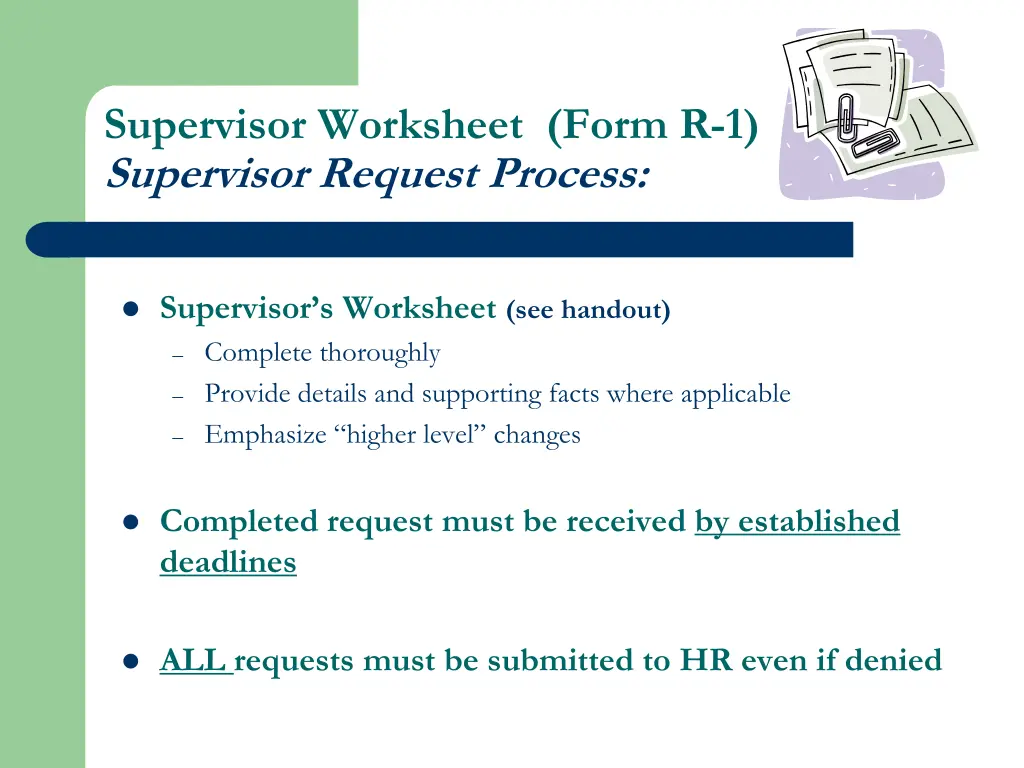 supervisor worksheet form r 1 supervisor request