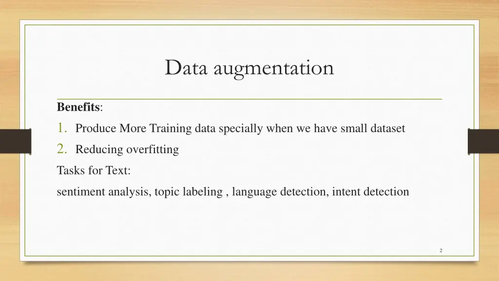 data augmentation