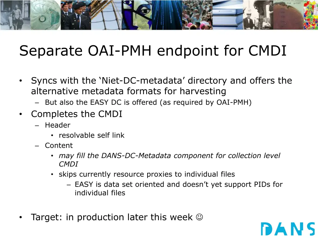 separate oai pmh endpoint for cmdi