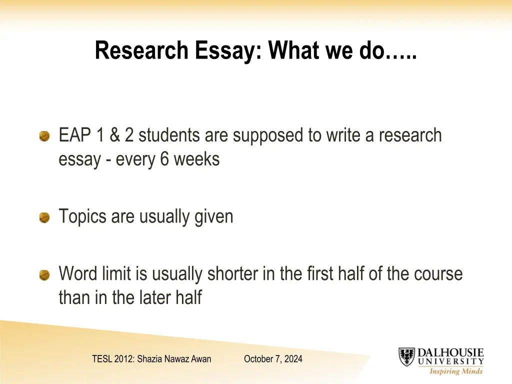 research essay what we do