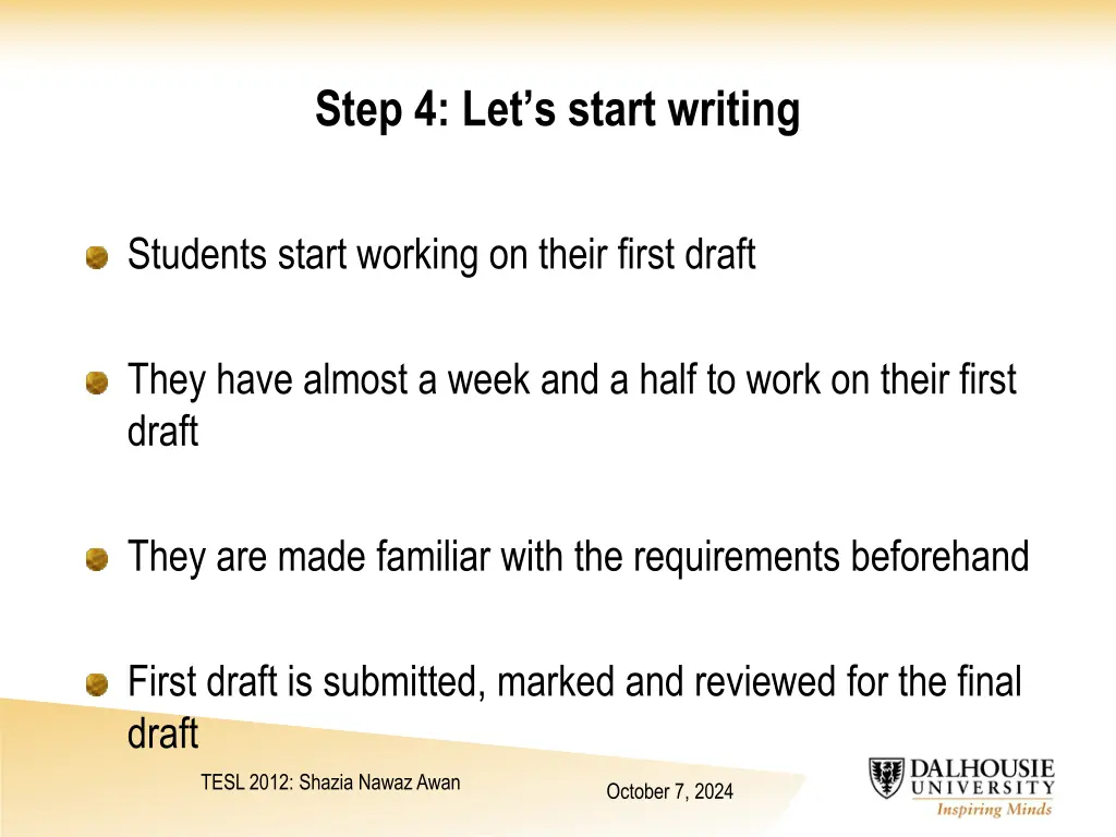 step 4 let s start writing