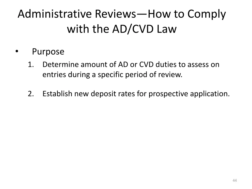 administrative reviews how to comply with