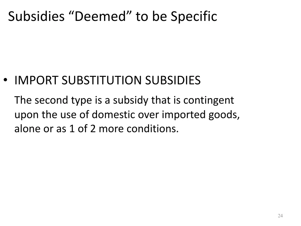 subsidies deemed to be specific 2