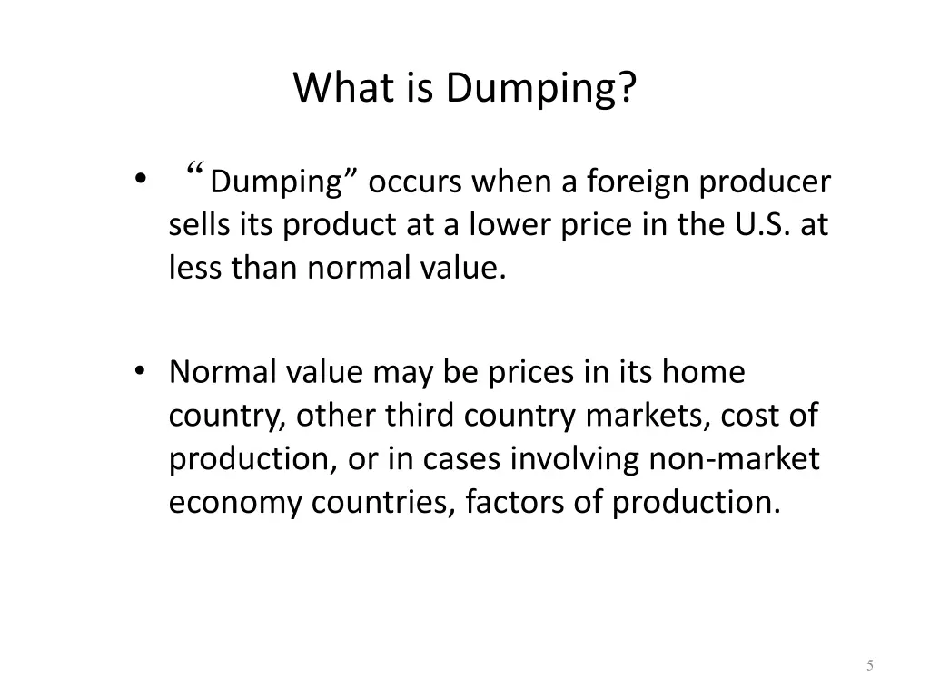 what is dumping