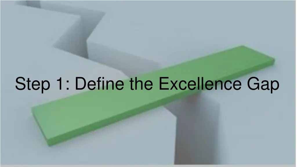 step 1 define the excellence gap