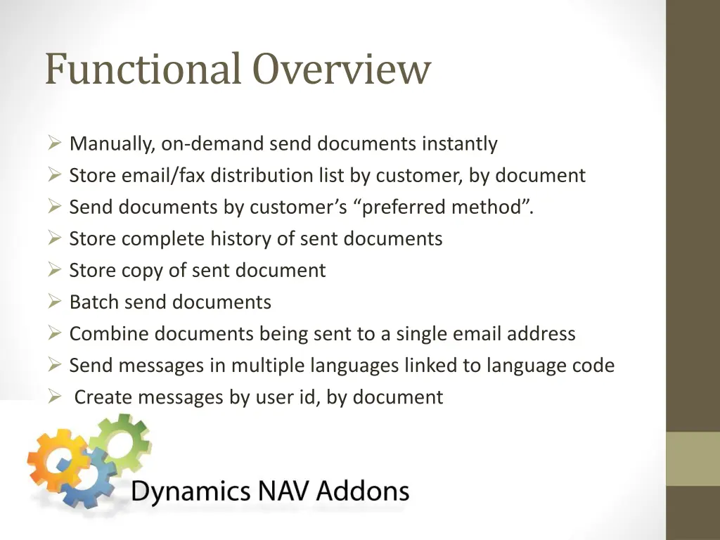 functional overview