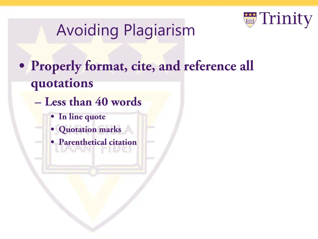 avoiding plagiarism