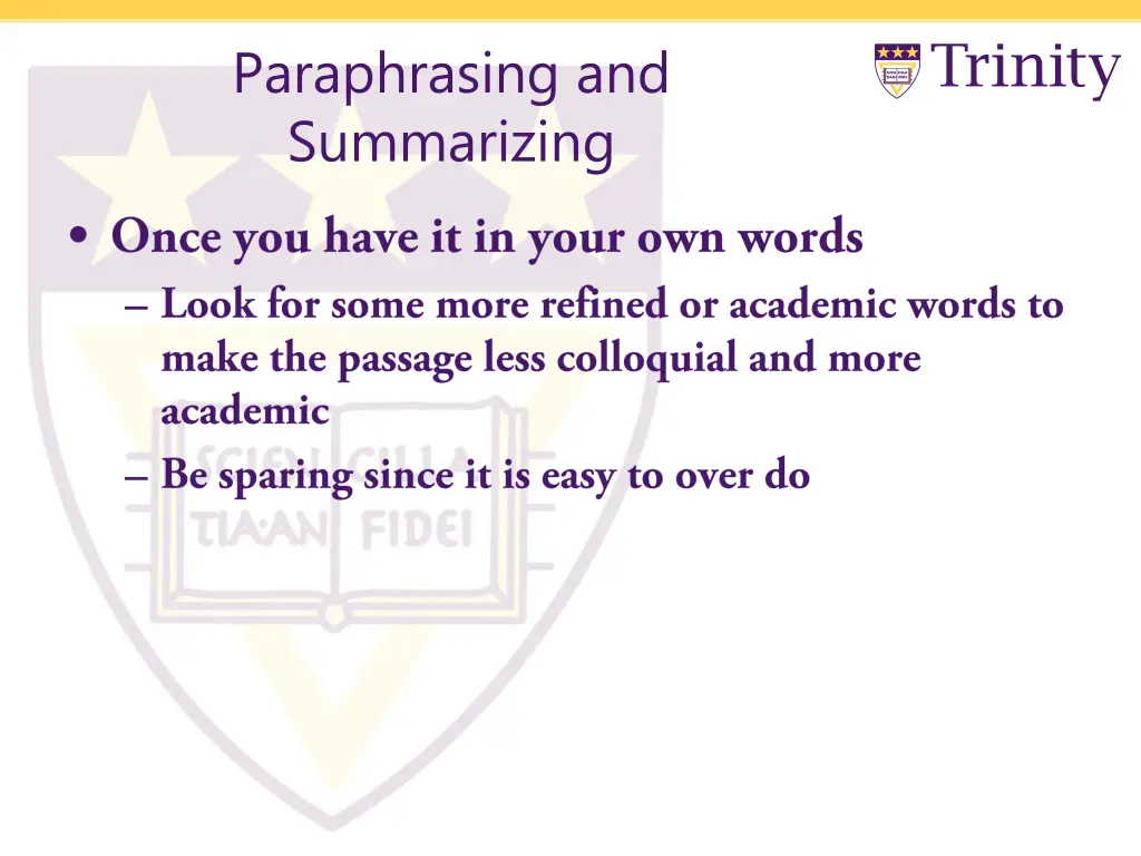 paraphrasing and summarizing 2