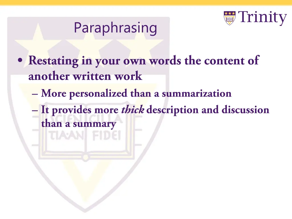 paraphrasing