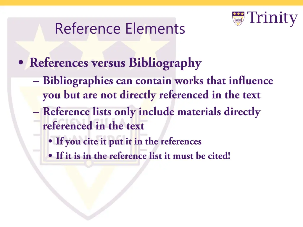 reference elements