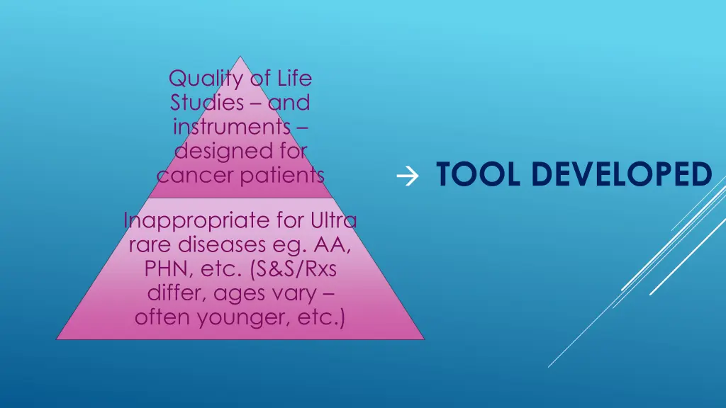 quality of life studies and instruments designed