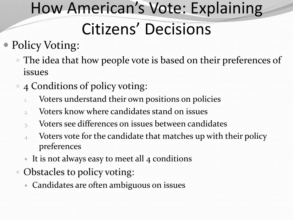 how american s vote explaining citizens decisions 1