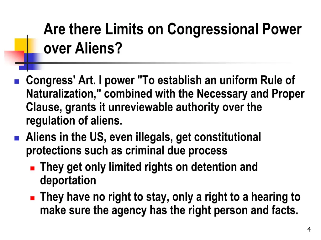 are there limits on congressional power over