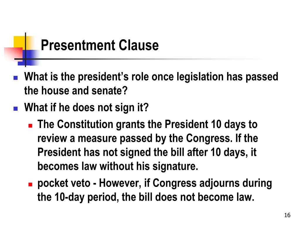 presentment clause