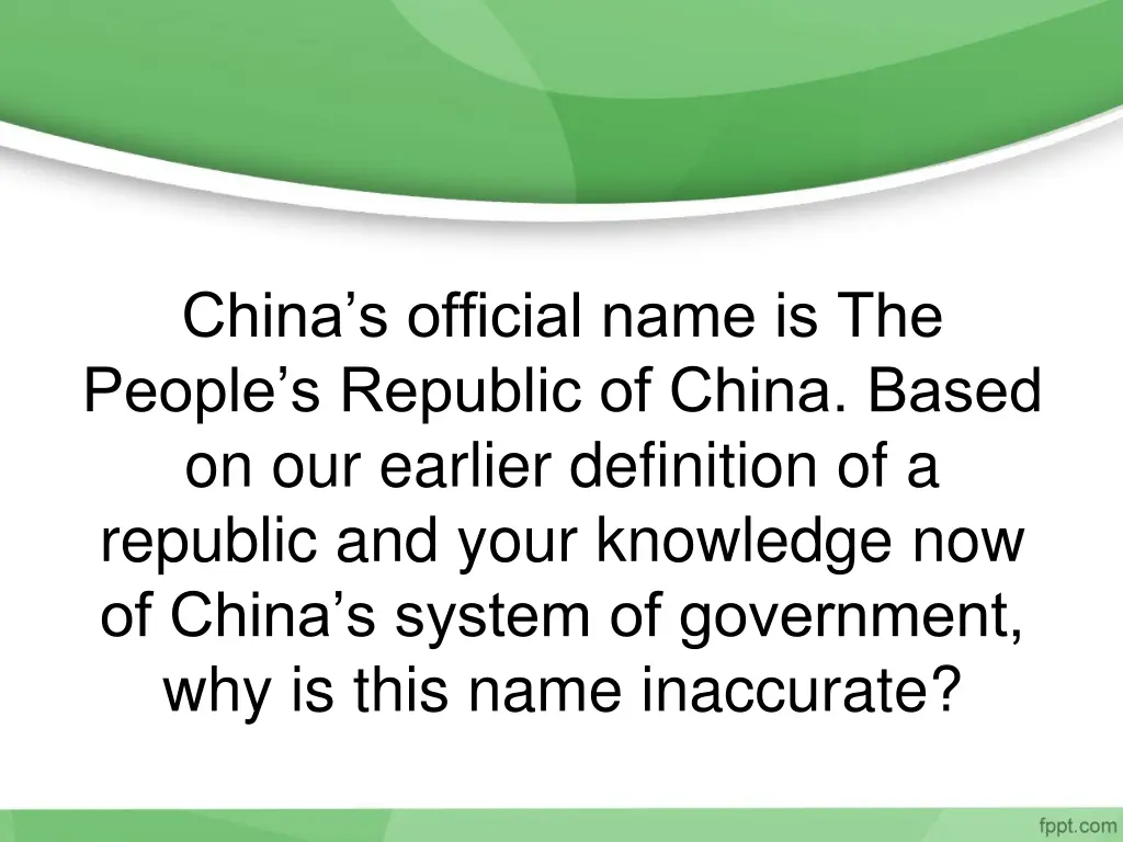 china s official name is the people s republic