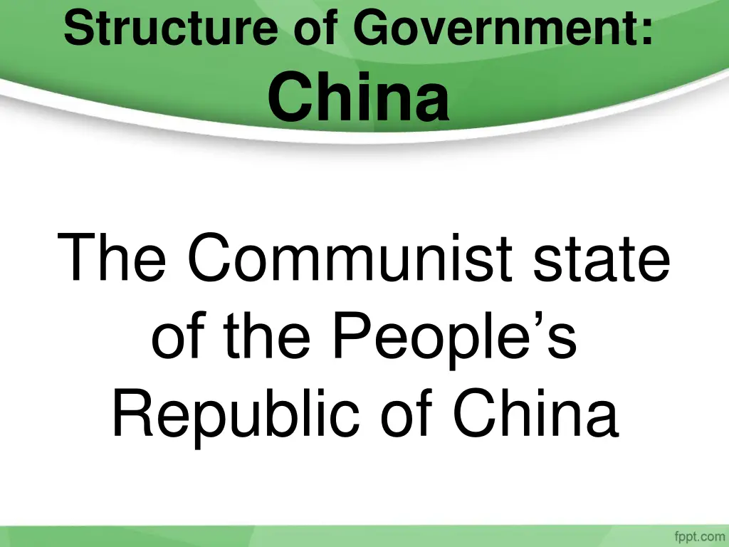 structure of government china