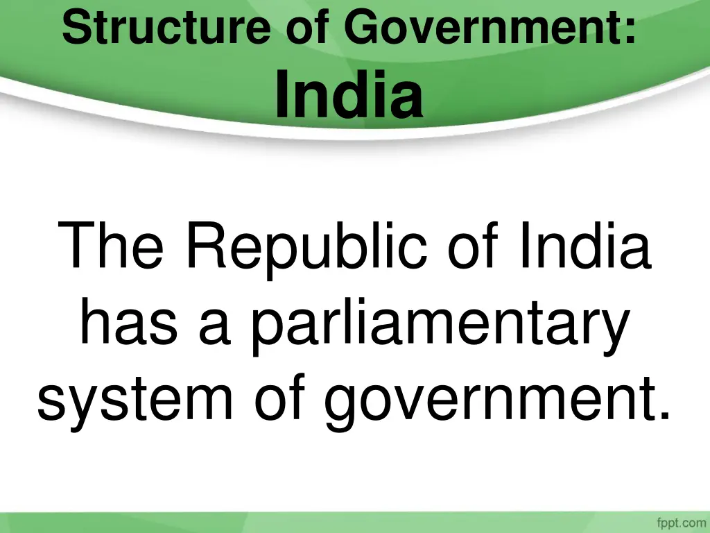 structure of government india