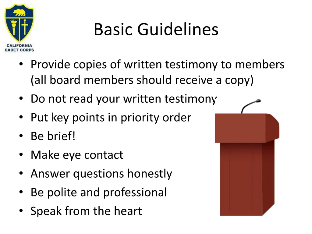 basic guidelines 2