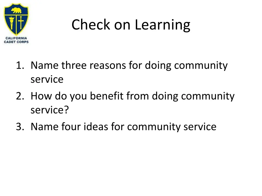 check on learning 2