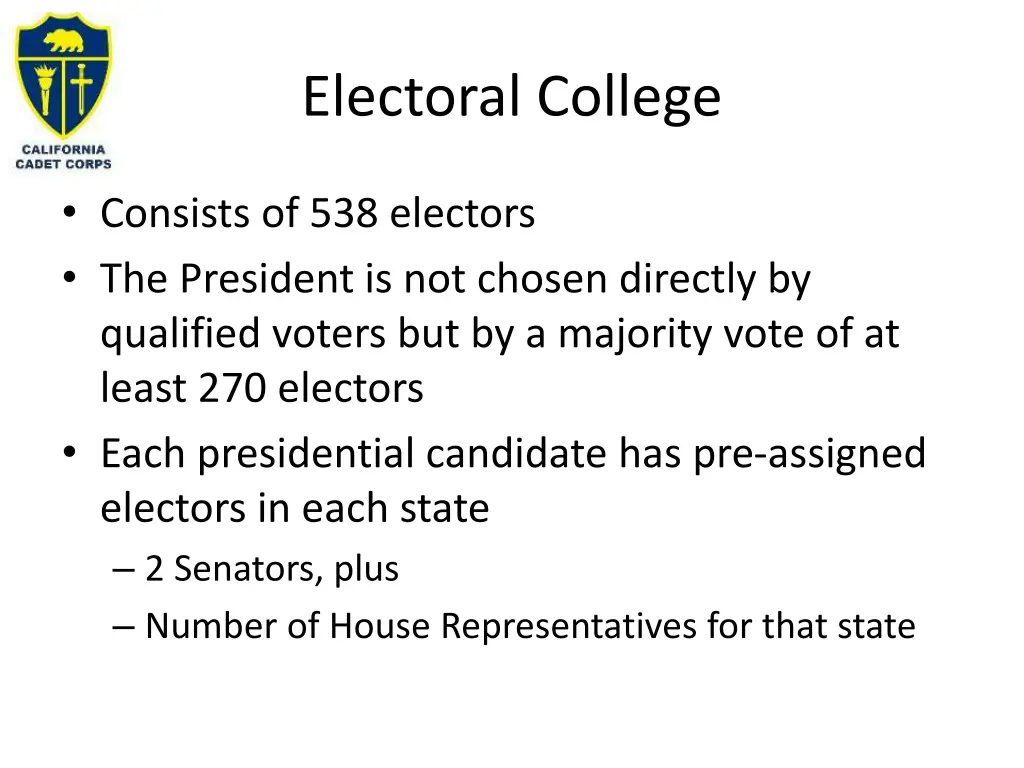 electoral college 1